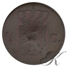 Afbeelding voor categorie ½ Cent Willem II