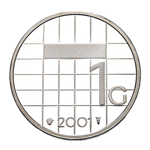 Afbeeldingen van 100 x zilveren gulden 2001 in proof-kwaliteit