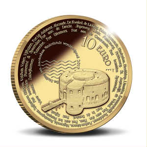 Afbeeldingen van 10 euro goud proof 2017 Stelling van Amsterdam