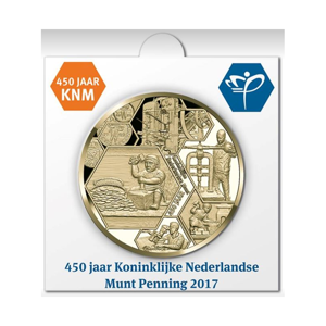 Afbeeldingen van 450 jaar Koninklijke Nederlandse Munt Penning 2017